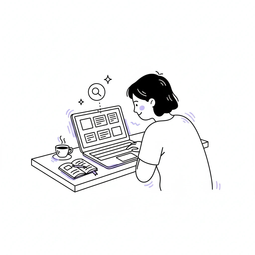 Stellenanzeige auf Englisch auf einem Laptop-Bildschirm