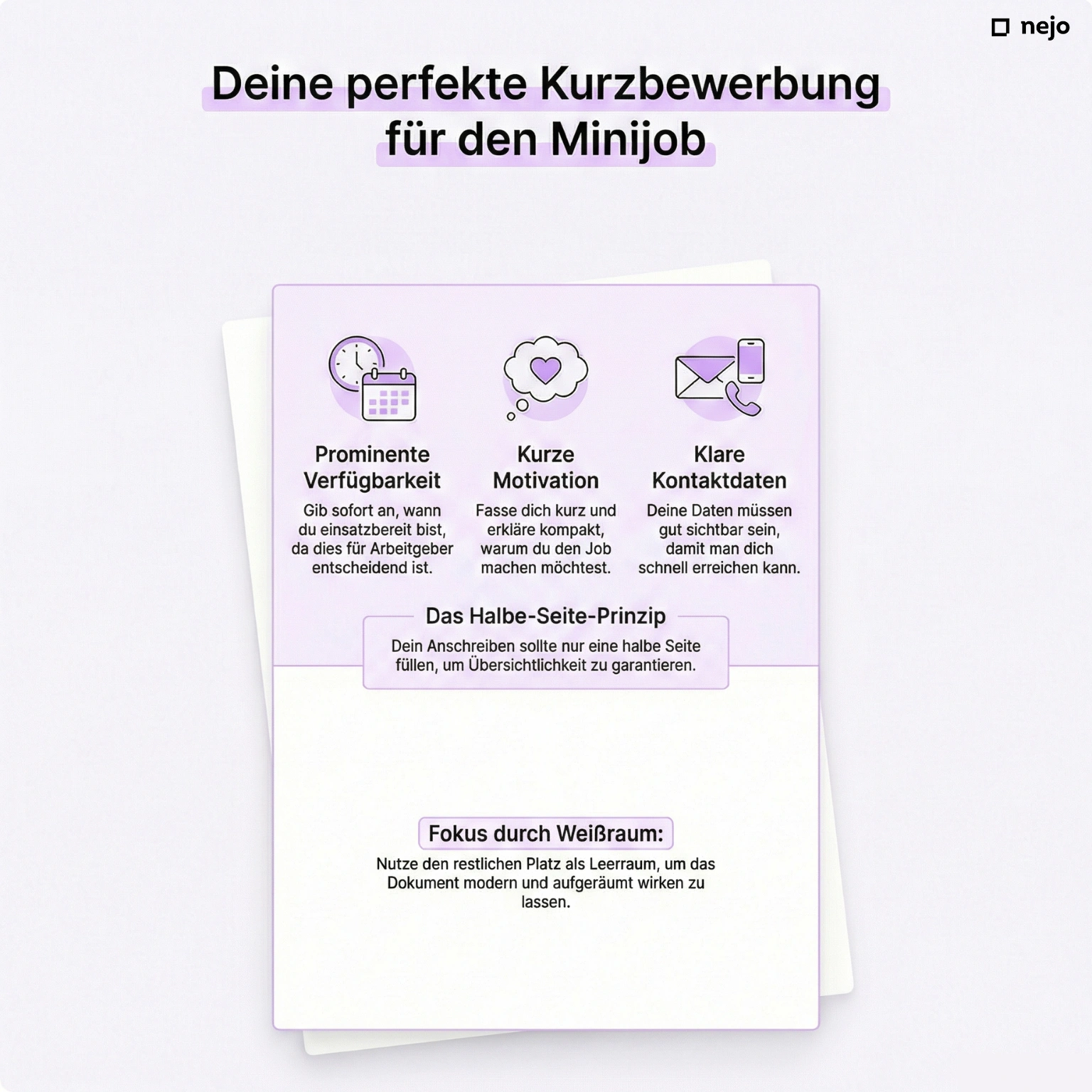 Beispiel: Kurzbewerbung