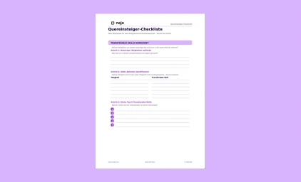 Vorschau der Quereinsteiger-Checkliste als PDF