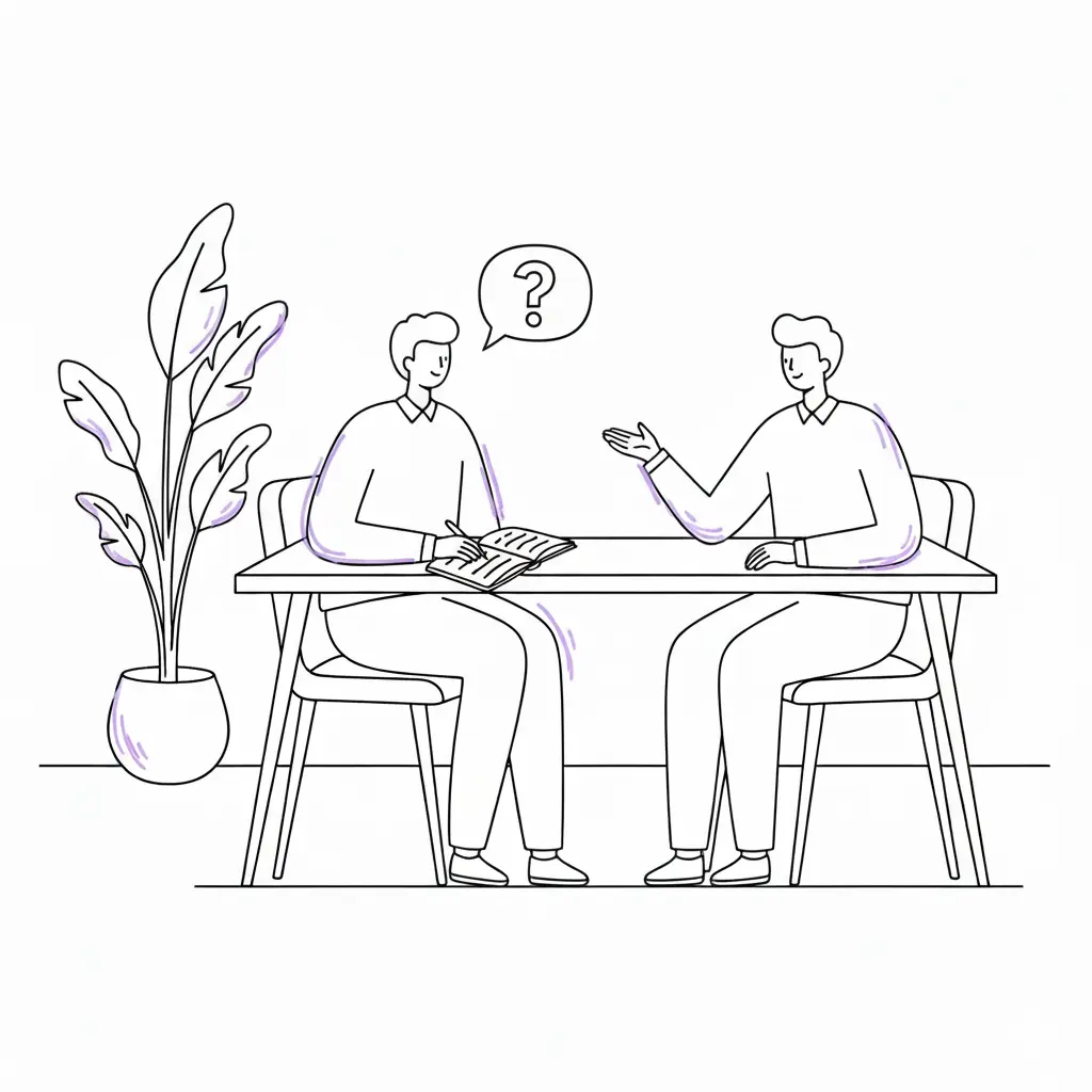 Bewerbungsgespräch Fragen und Antworten zwischen Recruiter und Bewerber