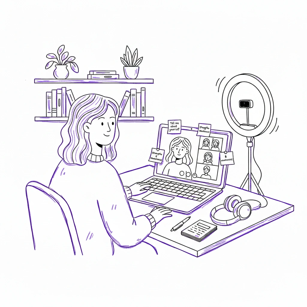 Online Bewerbungsgespräch auf Englisch mit professionellem Setup