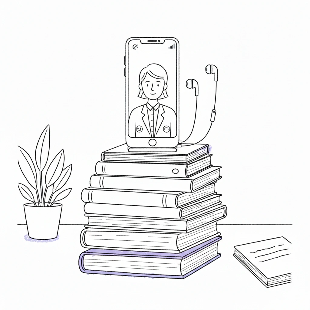 Video-Interview am Smartphone mit improvisiertem Stativ